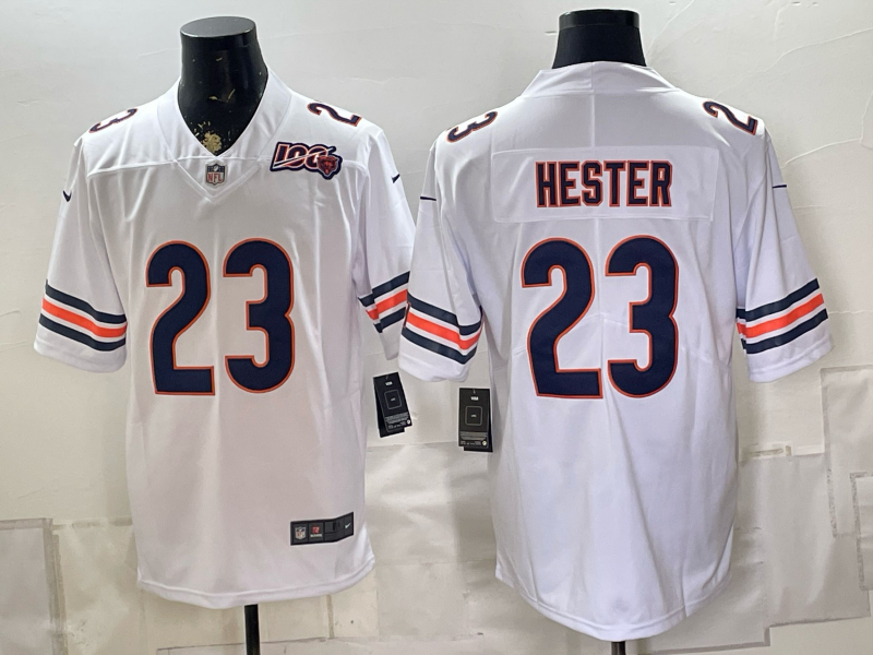 Men 2026 Chicago Bears #23 Hester white Nike Limited NFL Jersey 0903001